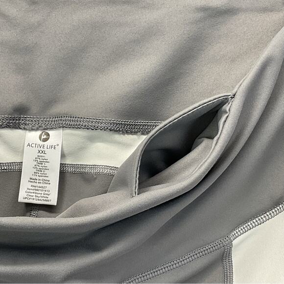 Active Life Leggings Women's Size XXL Gray/White Activewear Workout Exercise NWT - Picture 6 of 12